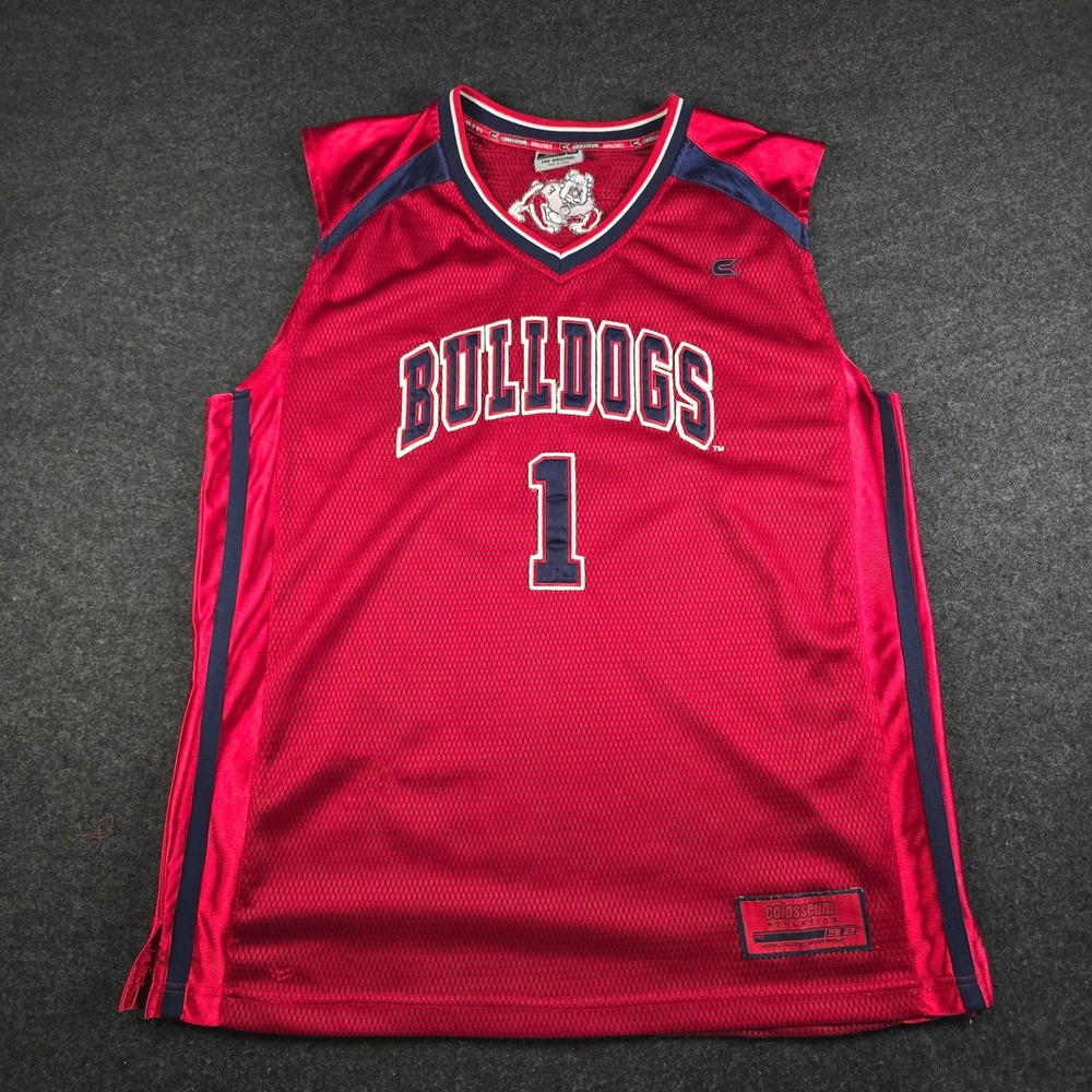 Vtg Colosseum Basketball Jersey Fresno State Bulldogs #1 XL Adult NCAA Men's XL